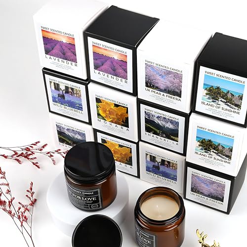 Candles for Home Scented Candle Gifts for Men Candles Clearance Amber Candle Jar Soy Wax Candles - AB Mystery