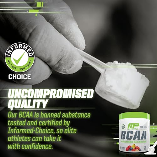 MusclePharm Essentials BCAA, Fruit Punch - 30 Servings - AB Mystery