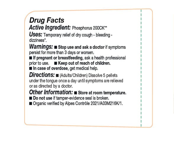 OLLOIS Phosphorus 200ck Organic, Lactose-Free, Kosher Homeopathic Medicine, 80 Pellets (Pack of 3) - AB Mystery