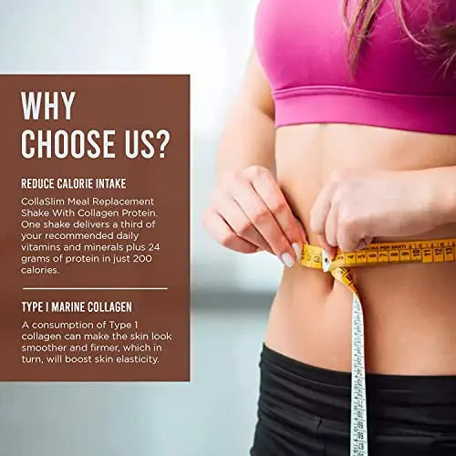 CollaSlim, Meal Replacement Shake with Added Collagen, Vitamins and Minerals, 800g, Balanced Meal Shake, Healthy Shake, Coffee Diet Shake. - AB Mystery