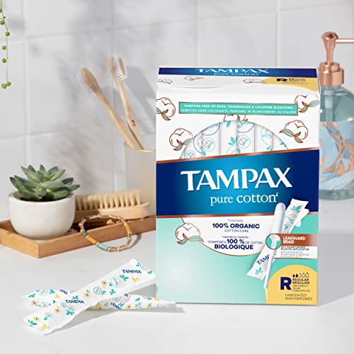 TAMPAX Pure 100% Organic Cotton Core Super Absorbency Tampons - 24 ct - AB Mystery