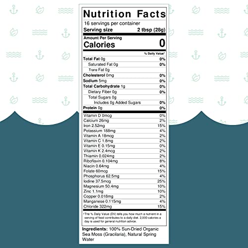 Herbal Vineyards Natural Organic Wildcrafted Gold Raw Sea Moss Gel for Immune Support - AB Mystery