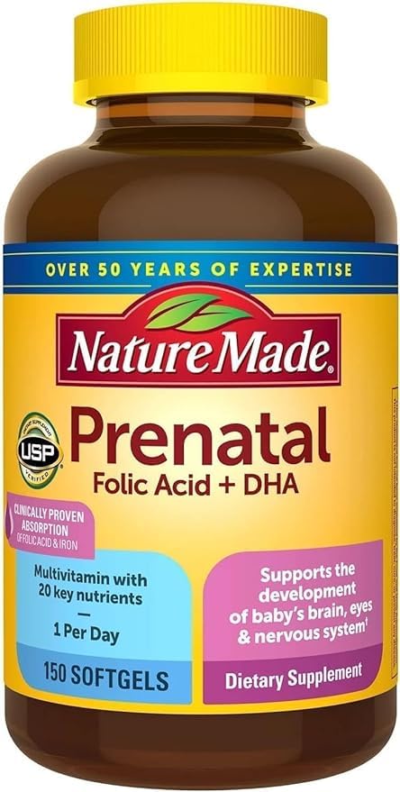 Natur Mad Prenatal with Folic Acid + DHA, Prenatal Vitamin and Mineral Supplement
