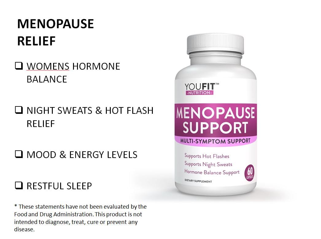 YouFit Nutrition Menopause Relief Capsules for Women - Natural Menopause Supplements - AB Mystery