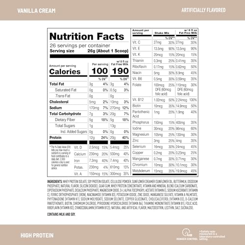 SlimFast High Protein Meal Replacement Powder, 26 Servings, Advanced Nutrition - AB Mystery