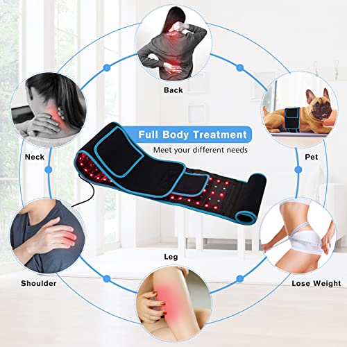 Red Light Therapy Near Infrared Light Therapy Wrap Belt for Body with Timer for Waist Back Shoulder - AB Mystery