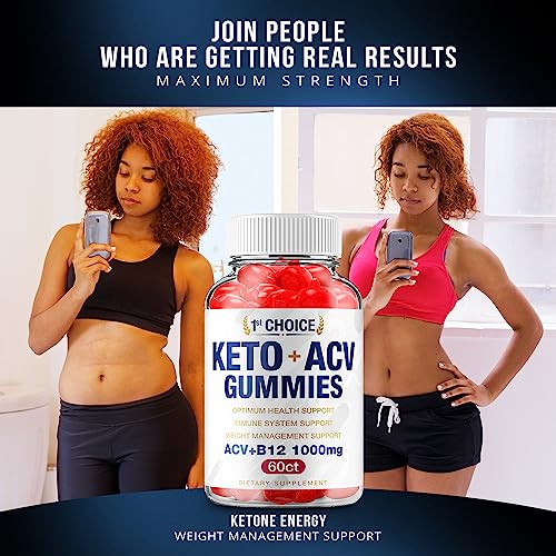 (2 Pack) 1st Choice Keto ACV Weight Loss Gummies Keto First Choice ACV Advanced Formula