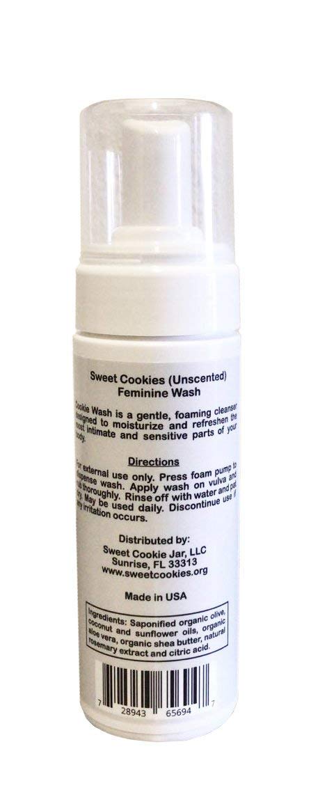 Sweet Cookie Jar Cookie Wash, Unscented, 5 Fl Oz - All Natural Feminine Wash for Sensitive Cookies - AB Mystery