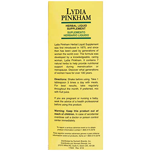 Lydia Pinkham Liquid Herbal Supplement for Menstruation and Menopause Support, 16 Ounce - AB Mystery