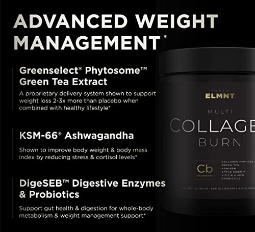 Super Collagen Burn - Premium Multi Collagen for Women w. ACV, Hyaluronic Acid, KSM66 - AB Mystery