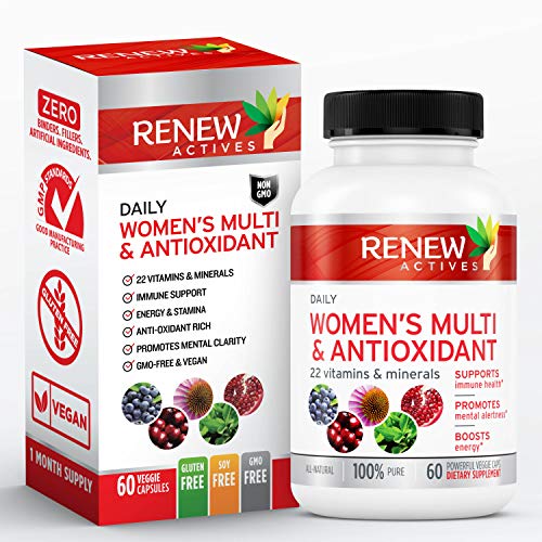 Renew Actives Women's Multi-Vitamin & Antioxidant: Daily Health Supplement for Woman - AB Mystery