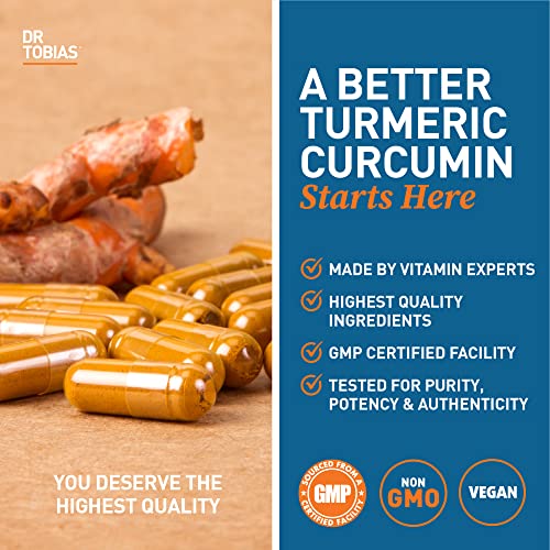 Dr. Tobias Turmeric Curcumin Supplement with BioPerine & Black Pepper, Extra Strength - AB Mystery