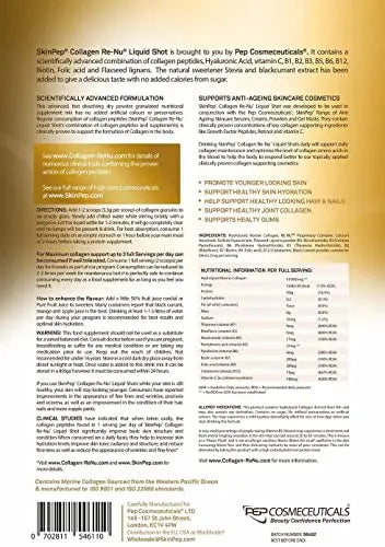 SkinPep® Collagen Re-Nu Liquid Shot Sachet 15-30 Day Supply - The Anti-Ageing Daily Collagen Drink Mix SkinPep