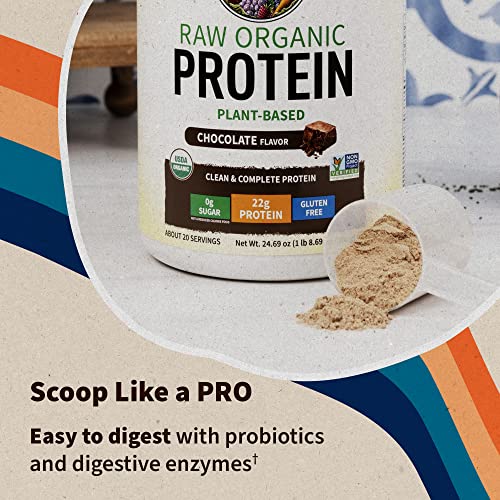 Garden of Life Vegan Protein Powder - 22g Raw Plant Protein, BCAAs, Probiotics - AB Mystery