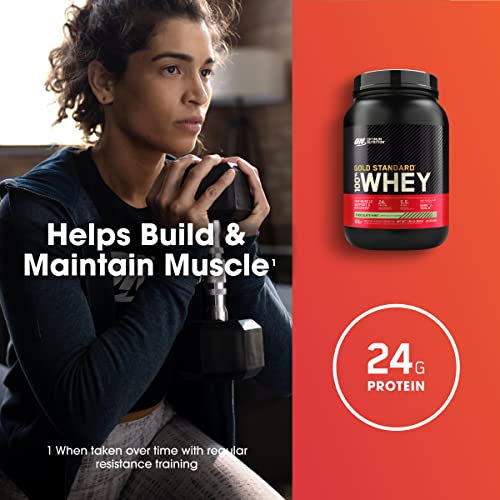 Optimum Nutrition Gold Standard 100% Whey Protein Powder, Chocolate Mint, 2 Pound - AB Mystery