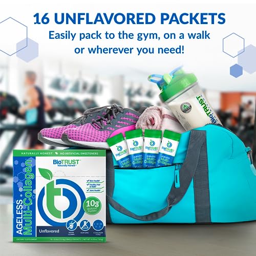 BioTrust Ageless Multi Collagen Peptides Powder – Types I, II, III, V, X – Unflavored Collagen - AB Mystery