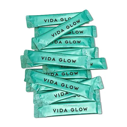 Vida Glow - Natural Hydrolysed Marine Collagen Sachets | Promotes Glowing Skin + Smooths Fine Lines - AB Mystery