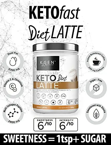 Instant Bulletproof Keto Coffee Creamer UK Made Collagen Latte | Butter Powder, Coconut MCTs & Vitamin C - AB Mystery