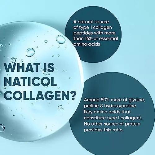 Marine Collagen Capsules 1455mg - Naticol Type 1 Collagen Supplements for Women & Men maxmedix