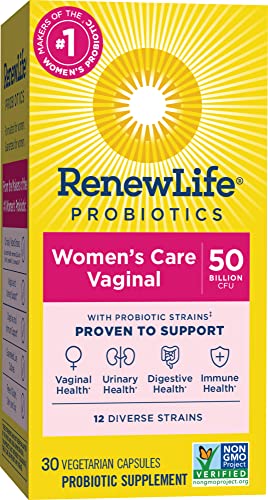 Renew Life Women's Probiotic Capsules, 50 Billion CFU Guaranteed, Supports pH Balance - AB Mystery