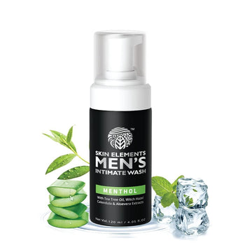 Skin Elements Intimate Wash for Men with Menthol (4.05 fl. oz.) | pH Balanced Foaming Private