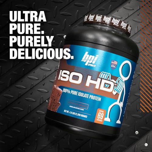 BPI Sports ISO HD Isolate Protein Chocolate Brownie - 69 Servings, 5.4 pounds - AB Mystery