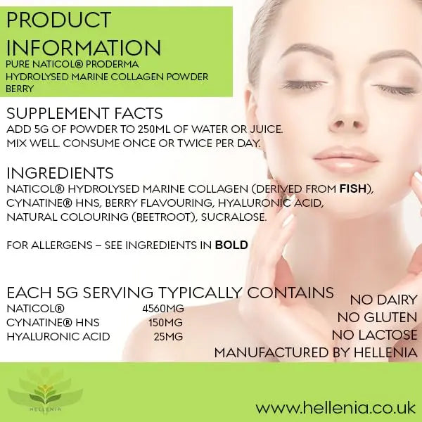 Pure Hydrolysed Marine Collagen Powder 300g | Berry Flavour | Type 1 and 3 - AB Mystery