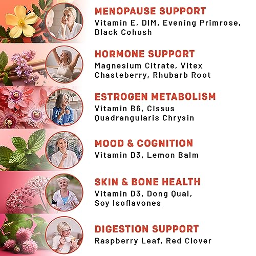 20-in-1 Menopause Supplements for Women - Dim Supplement Women - Estrogen Supplement - AB Mystery