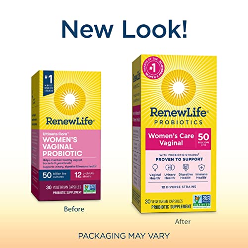 Renew Life Women's Probiotic Capsules, 50 Billion CFU Guaranteed, Supports pH Balance - AB Mystery