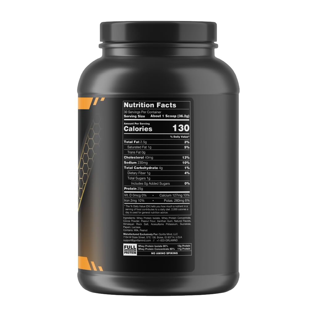 Gorilla Mode Premium Whey Protein - Chocolate Peanut Butter / 25 Grams of Whey - AB Mystery