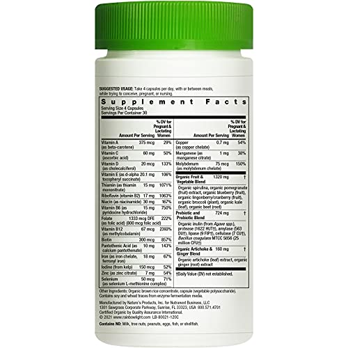 Rainbow Light Prenatal Multivitamin, Immune Support, 120 Capsules (Package May Vary) Rainbow Light