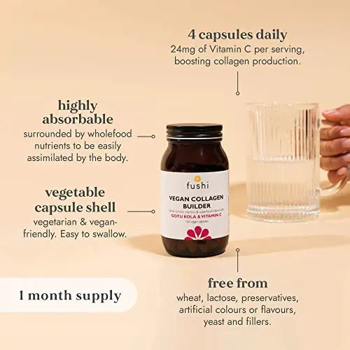 Fushi Vegan Collagen Booster, Vegan Amino Acids, with Vitamin C, E, Biotin - AB Mystery