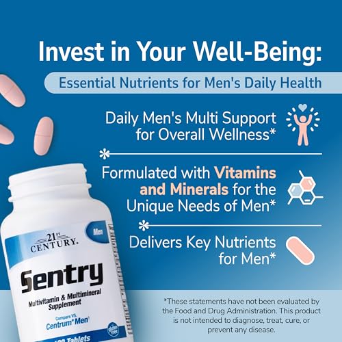 21st Century Sentry Men Multivitamin, 120 Count - AB Mystery