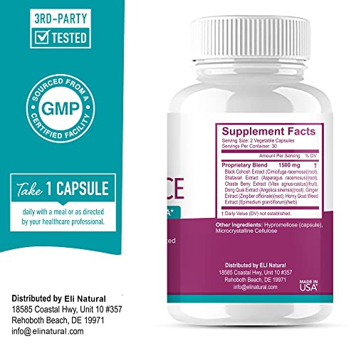 ELi natural ESTROESSENCE Capsule for Women - Female Hormone Balance Supplement Menopause - AB Mystery