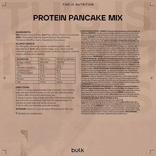 Bulk High Protein Pancake Mix, Butterscotch, 500 g Bulk