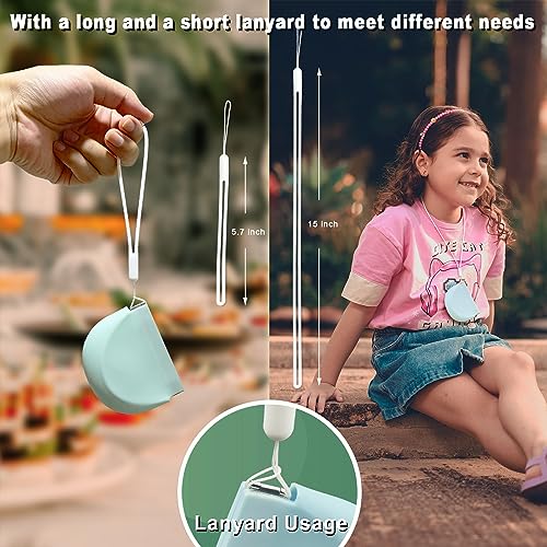 2 Pack Silicone Retainer Case with Lanyard Soft Slim Cute Aligner Case Holder Dental Thin - AB Mystery