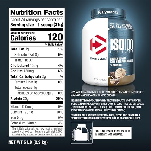 Dymatize ISO100 Hydrolyzed Protein Powder, 100% Whey Isolate Protein, 25g of Protein - AB Mystery