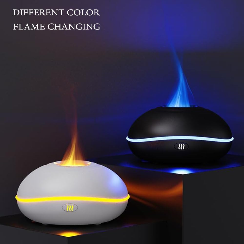 Lotnafee Colorful Flame Fire Diffuser Humidifier, Upgraded Scent Diffuser for Essential Oils Home,Office,Yoga - AB Mystery
