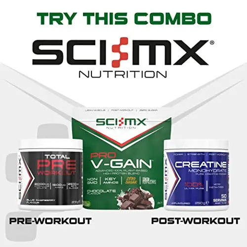 SCI-MX Pro-V Gain - 100% Vegan Chocolate Flavour Soy Protein Powder Isolate + B12 + Magnesium SCI-MX