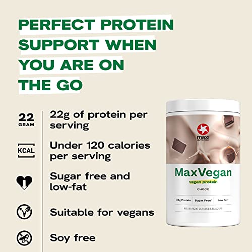 MaxiNutrition - MaxVegan Protein Powder, Chocolate - Plant Based Protein Food Supplement MaxiNutrition