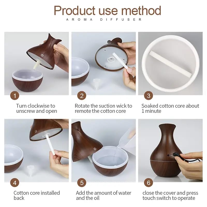 ZZ LIFE Mini Aromatherapy Humidifier Relaxing Cool Mist with Color Changing LEDs Night Light - AB Mystery