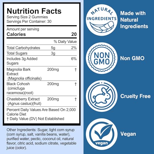 Aura · Essentials Menopause Gummy Supplements with Magnolia Bark Extract for Multi-Benefit Relief - AB Mystery