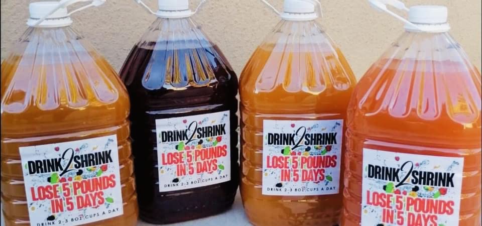 4 Week drink2Shrink Detox Formula Start Losing That Stubborn Belly Fat! (Green Apple) - AB Mystery