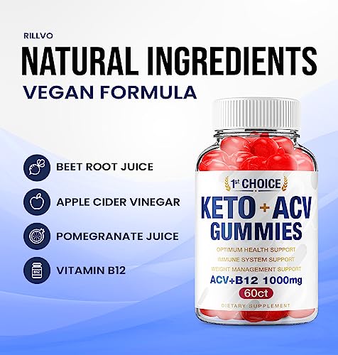 (2 Pack) 1st Choice Keto ACV Weight Loss Gummies Keto First Choice ACV Advanced Formula