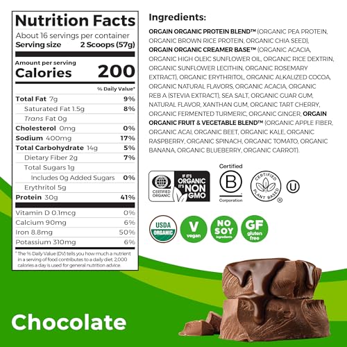 Orgain Organic Sport Vegan Protein Powder, Chocolate - 30g Plant Based Protein - AB Mystery
