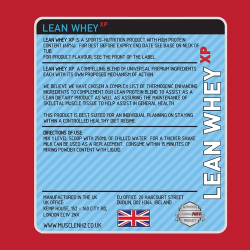 MuscleNh2 Lean Whey XP Diet Whey Protein Powder, Low Fat and Sugar, High Protein MuscleNh2