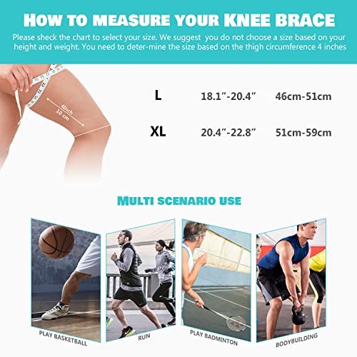 DAFUZ Tourmaline Acupressure self-Heating Shaping Knee Sleeve, Mugwort Acupressure - AB Mystery