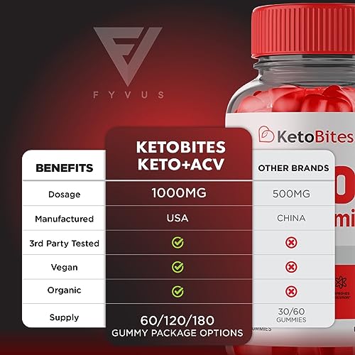 (3 Pack) Keto Bites ACV Gummies, KetoBites Keto ACV Gummies Advanced Weight Loss
