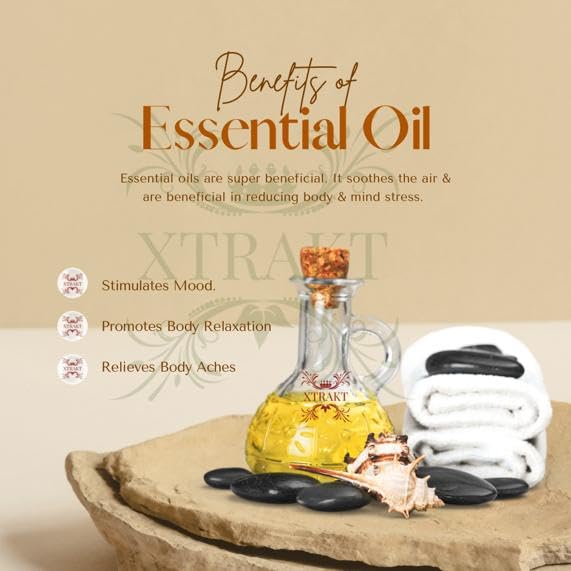 XTRAKT Pure Rose Essential Oil - Therapeutic Grade Aromatherapy Oil for Elegance and Emotional Balance - AB Mystery