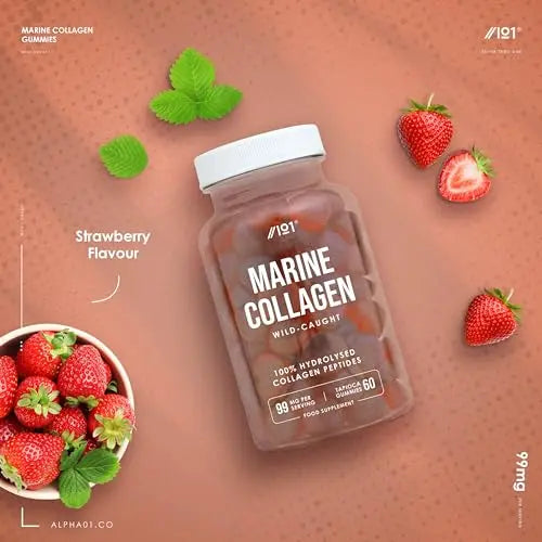 Marine Collagen Gummies - Wild-Caught Marine - Tapioca Based - High Potency Hydrolysed Marine Collagen Gummies - AB Mystery